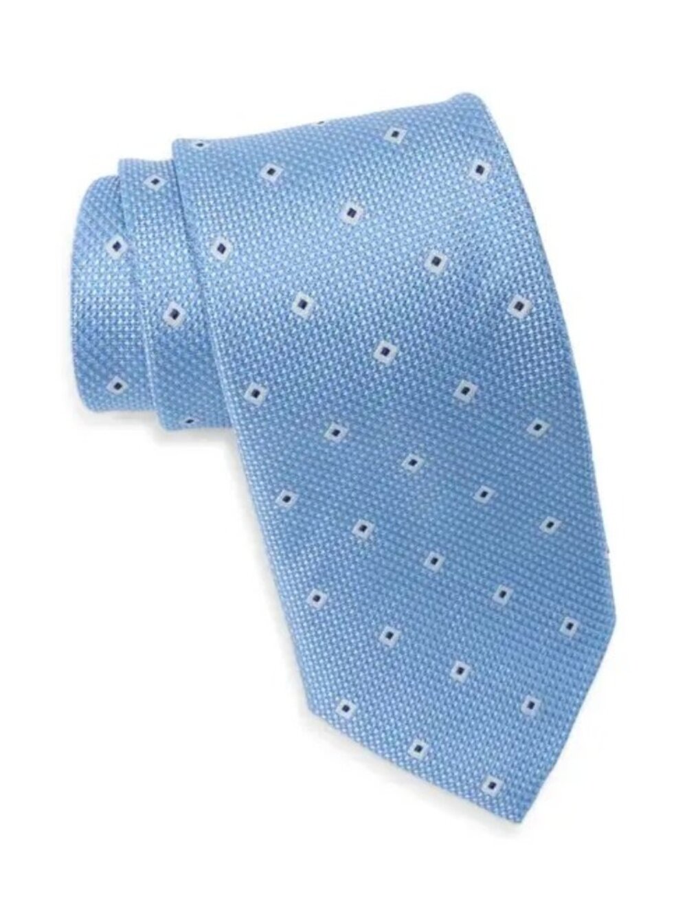 Michael Kors Mens Blue Pattern Woven Tie Loup Neat Satin Workwear NEW